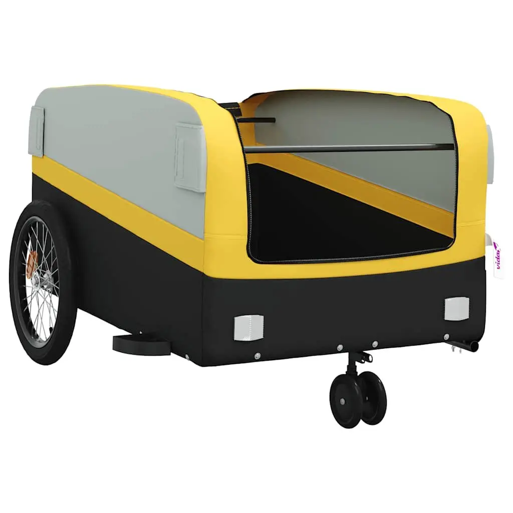 Bike Trailer Heavy Duty Yellow Cargo Cart 45kg Load Capacity