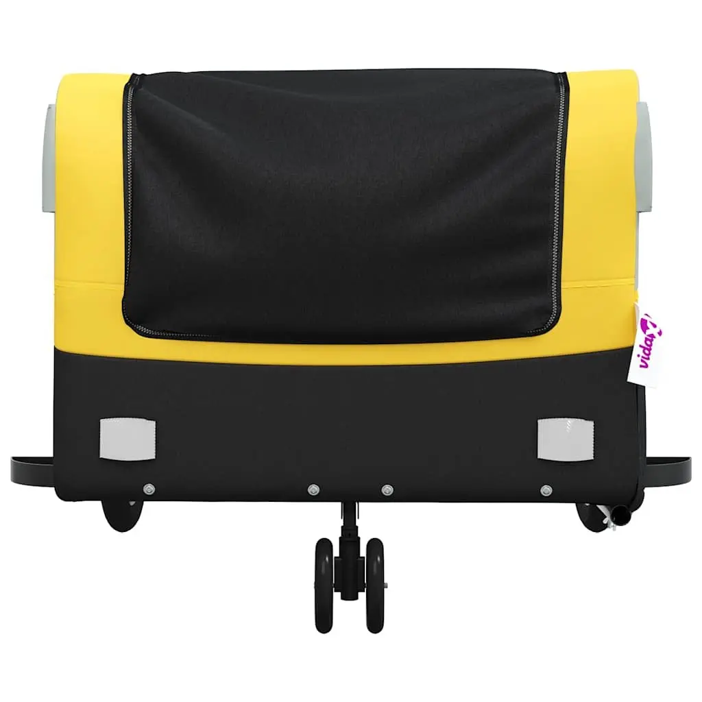 Bike Trailer Heavy Duty Yellow Cargo Cart 45kg Load Capacity