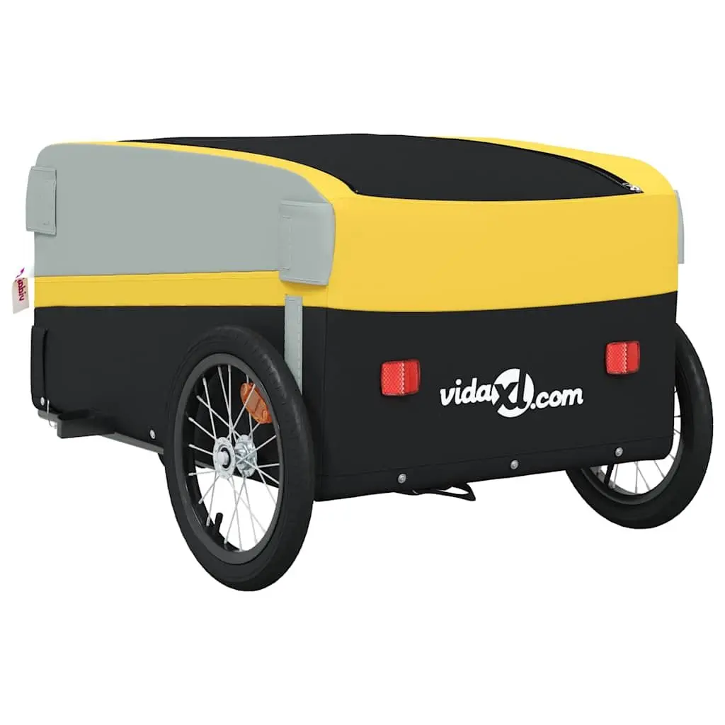 Bike Trailer Heavy Duty Yellow Cargo Cart 45kg Load Capacity