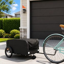 Friendly Black Bike Trailer for Easy Hauling