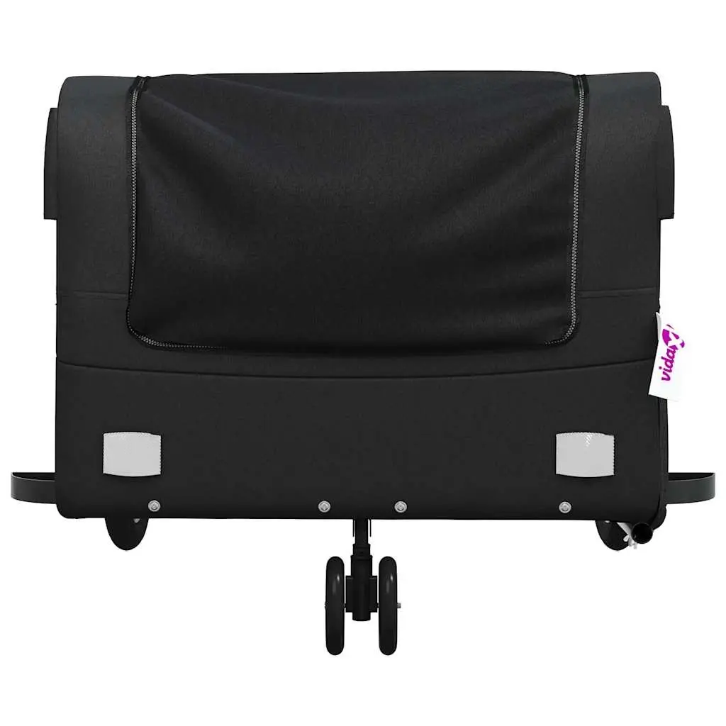 Bike Trailer Black Sturdy Cargo Cart 45kg Capacity