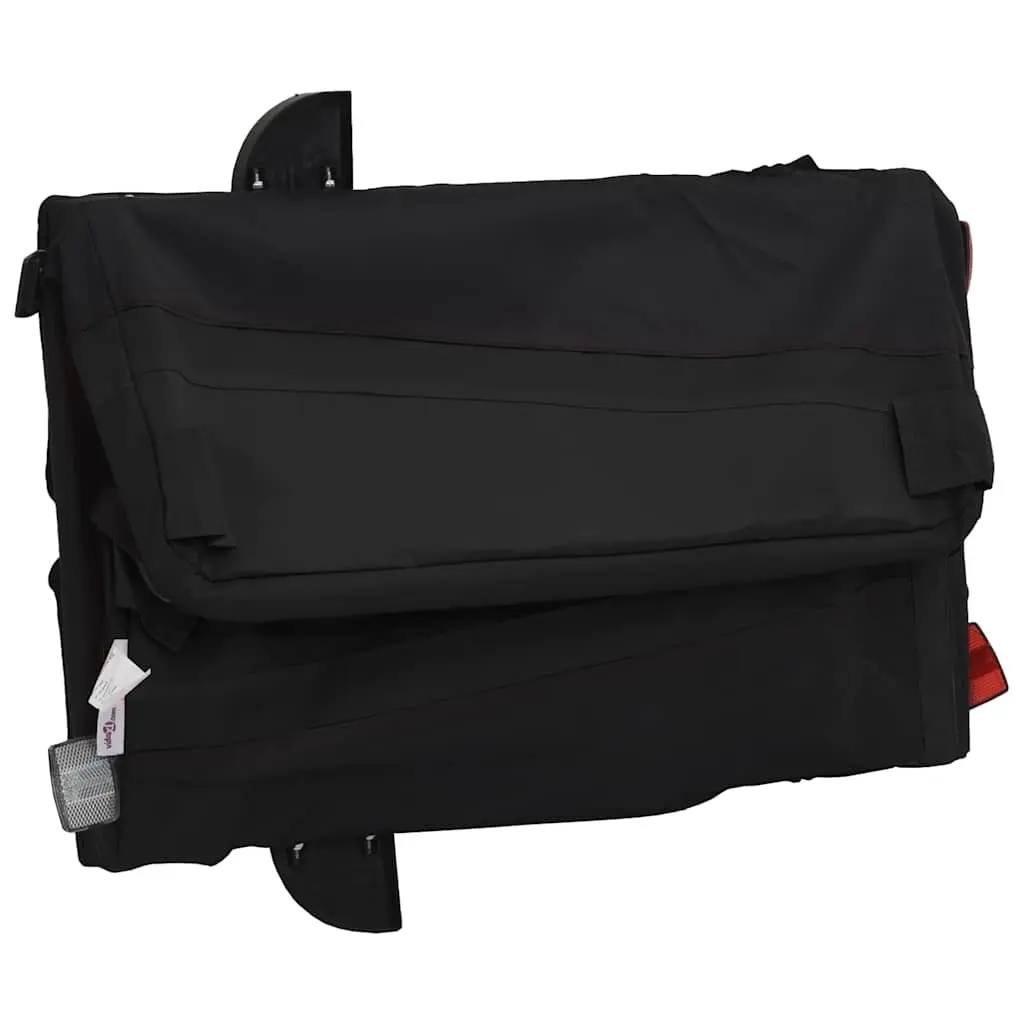 Bike Trailer Black Sturdy Cargo Cart 45kg Capacity