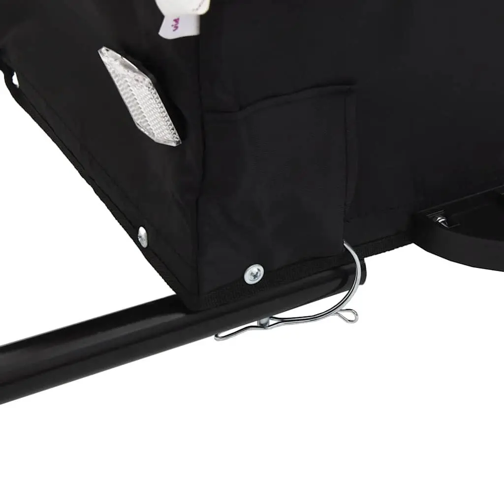 Bike Trailer Black Sturdy Cargo Cart 45kg Capacity