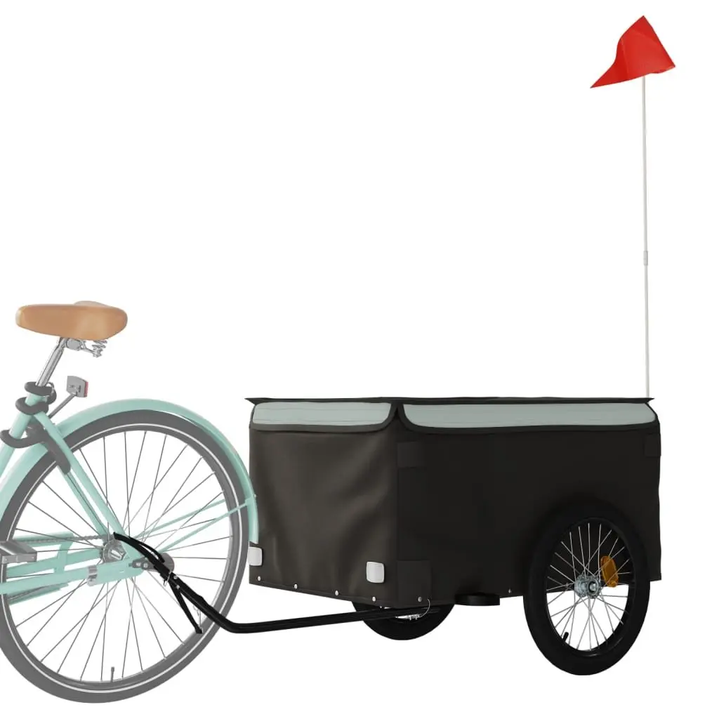 Bike Trailer Heavy Duty Iron Cargo Cart 45kg Load Capacity