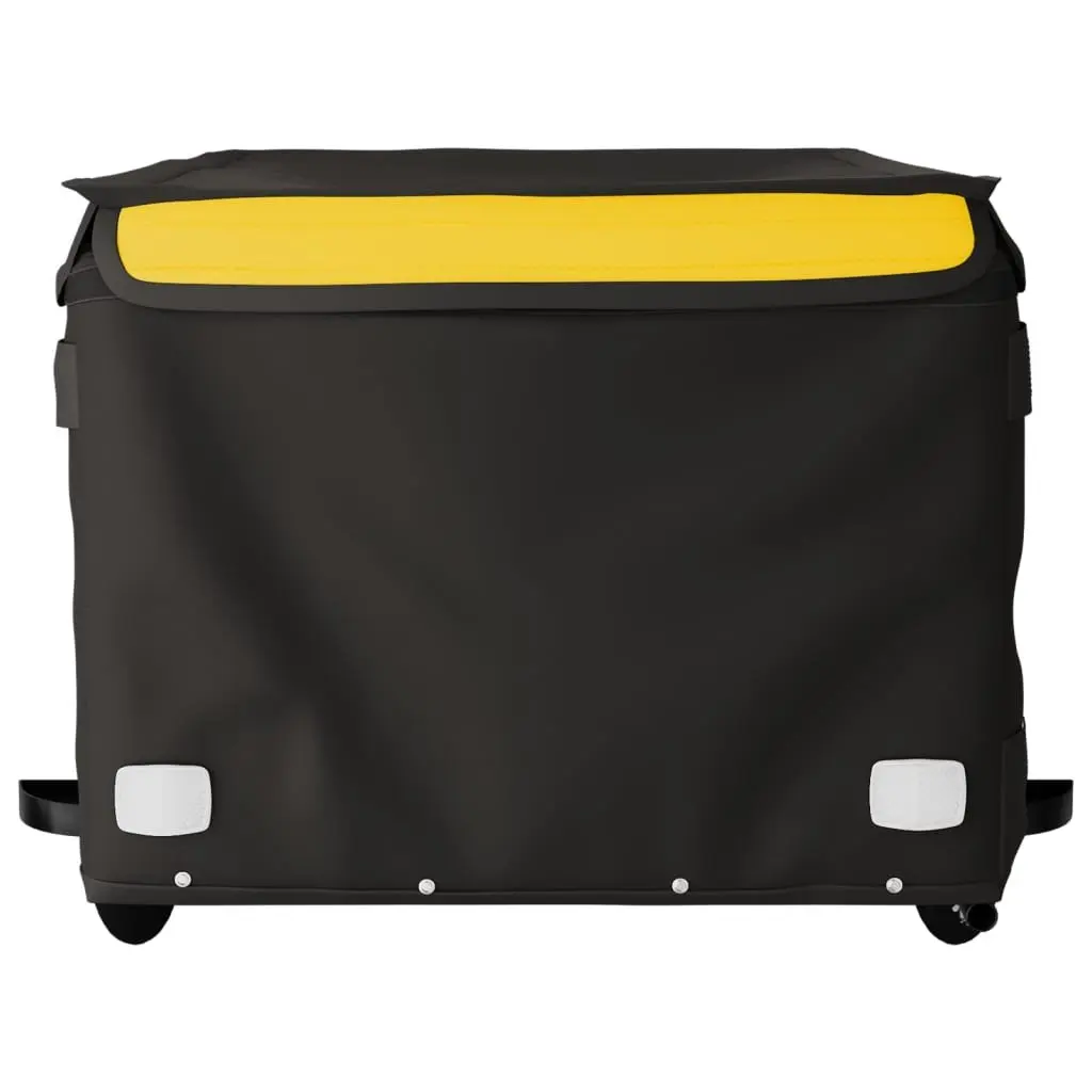 Bicycle Cargo Trailer Iron Durable 45kg Load Capacity Black Yellow