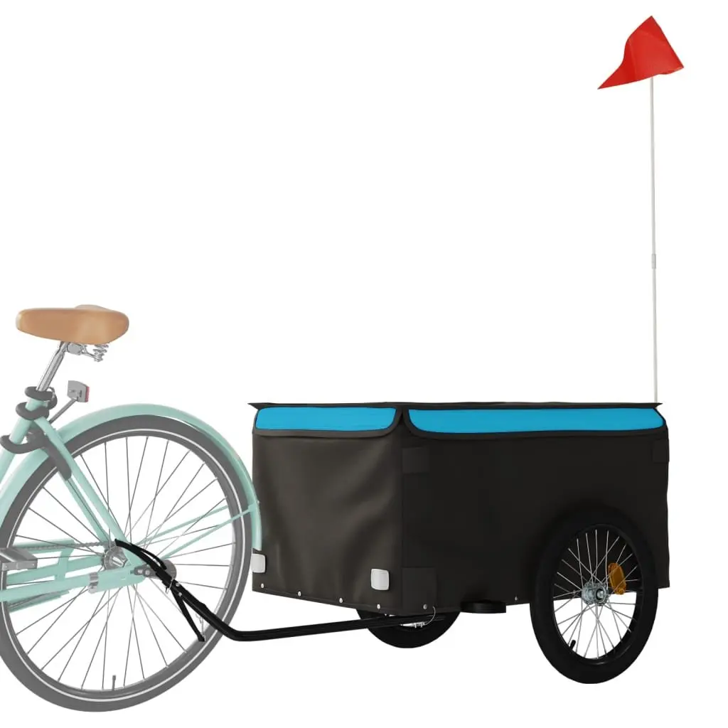 Bike Trailer Heavy Duty Cargo Cart Iron Construction 45kg Capacity