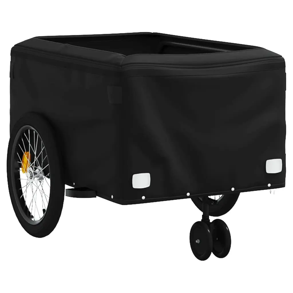 Bicycle Cargo Trailer Heavy Duty Iron Construction 45kg Load Capacity Red