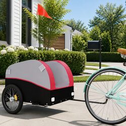 Your Friendly Red Iron Bike Trailer for Everyday Cargo
