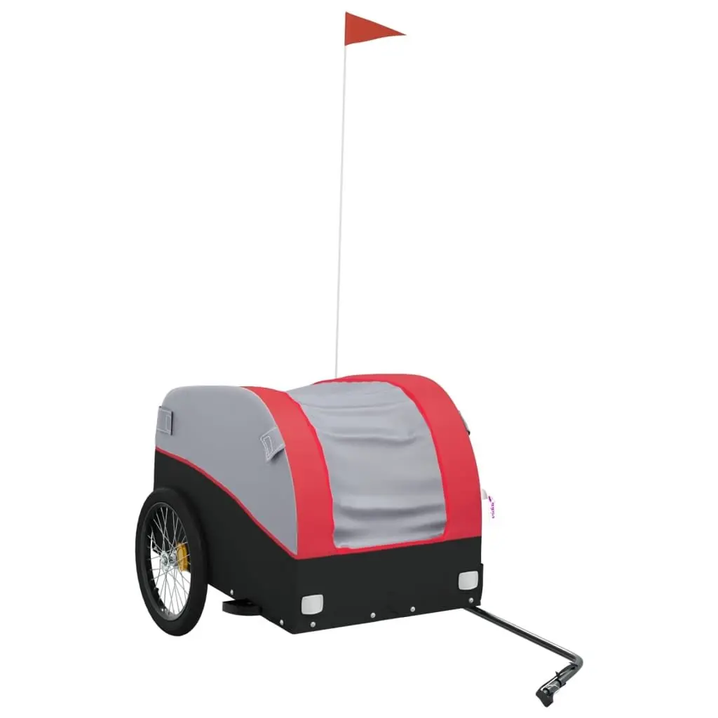 Bicycle Cargo Trailer Heavy Duty Iron 45kg Red
