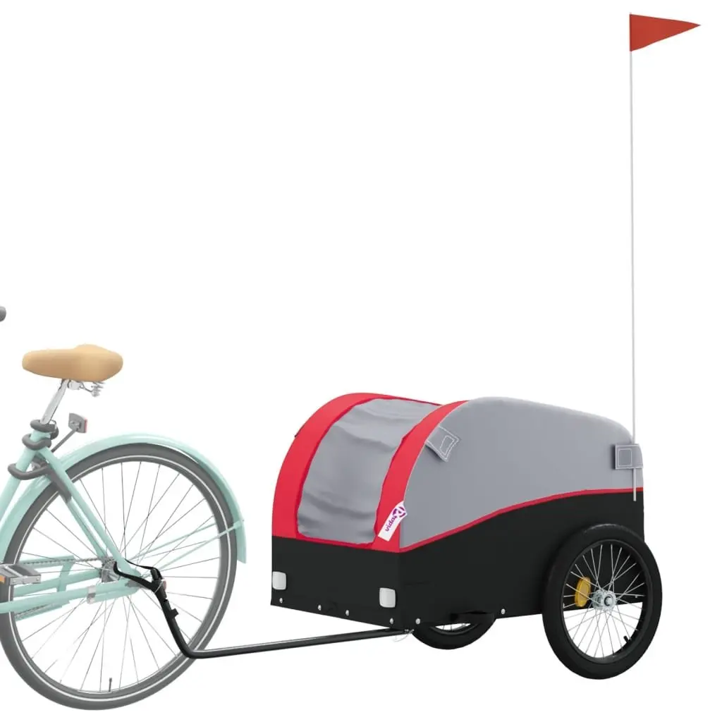 Bicycle Cargo Trailer Heavy Duty Iron 45kg Red
