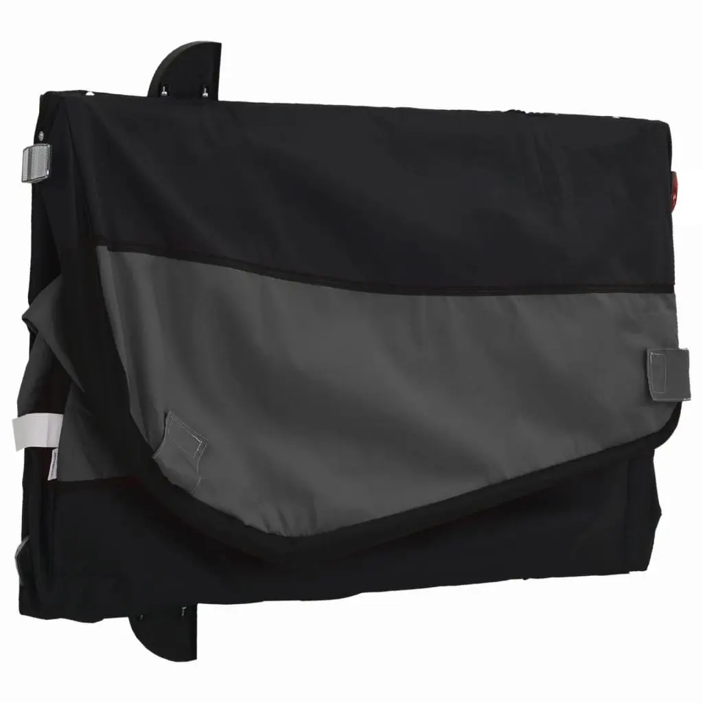 Bike Trailer Heavy Duty Black 45kg Cargo Cart with Tow Bar and Safety Flag