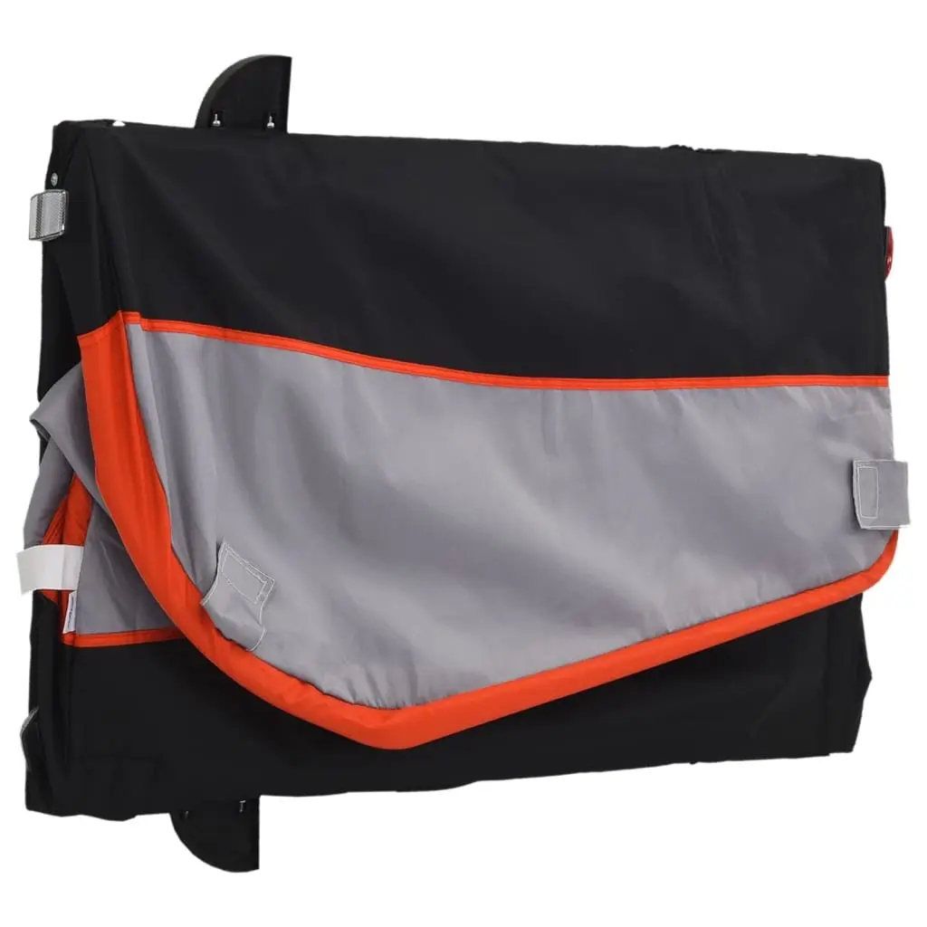 Bike Trailer Iron 45 kg Load Capacity Orange Cargo Cart Bicycle Hauling