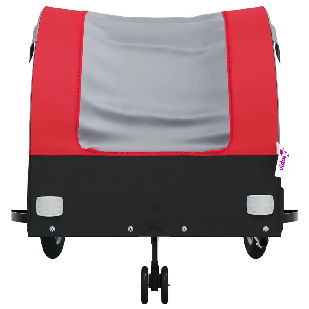 Heavy Duty Bike Trailer Cargo Transport Iron Red 45kg Load Capacity