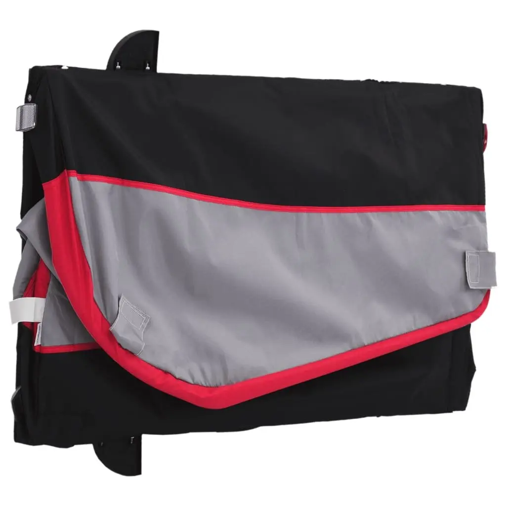 Heavy Duty Bike Trailer Cargo Transport Iron Red 45kg Load Capacity