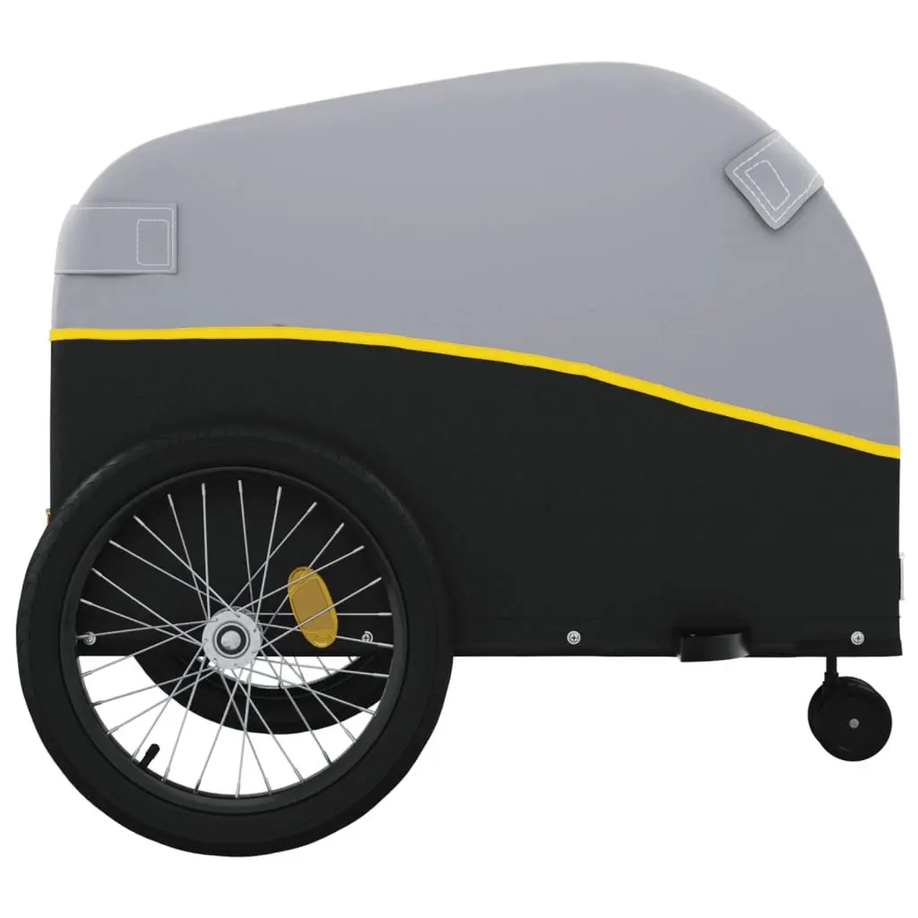 Bike Trailer Iron 45 kg Capacity Yellow Black