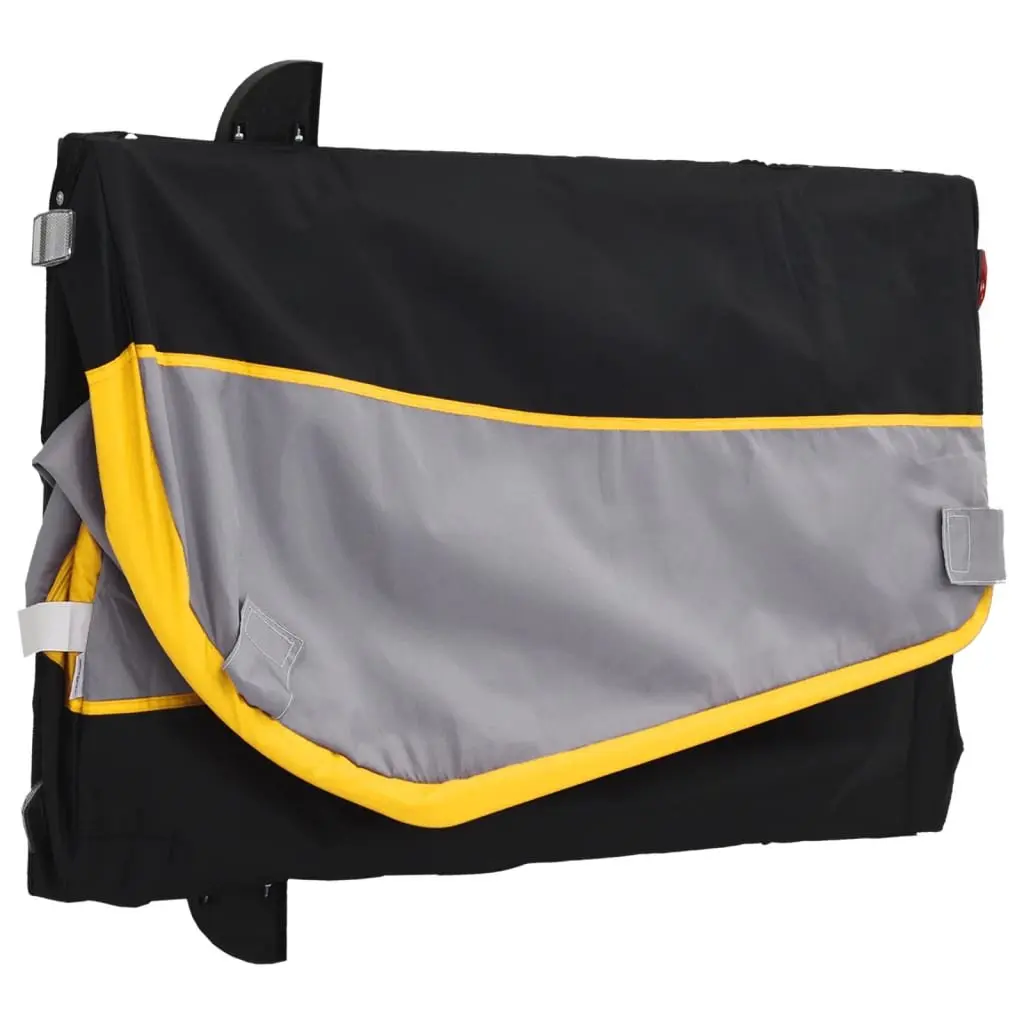 Bike Trailer Iron 45 kg Capacity Yellow Black