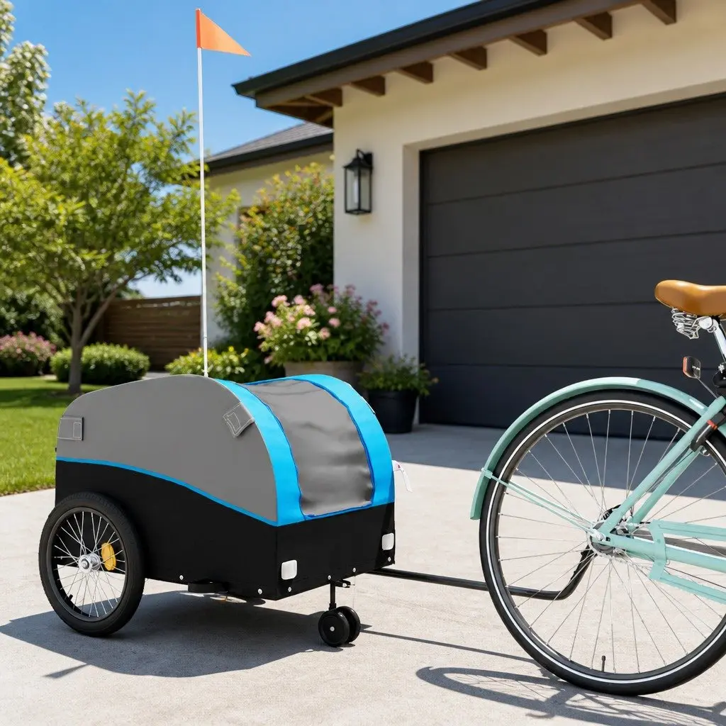 Bike Trailer 45kg Load Capacity Heavy Duty Cargo Transport Bicycle Hauler