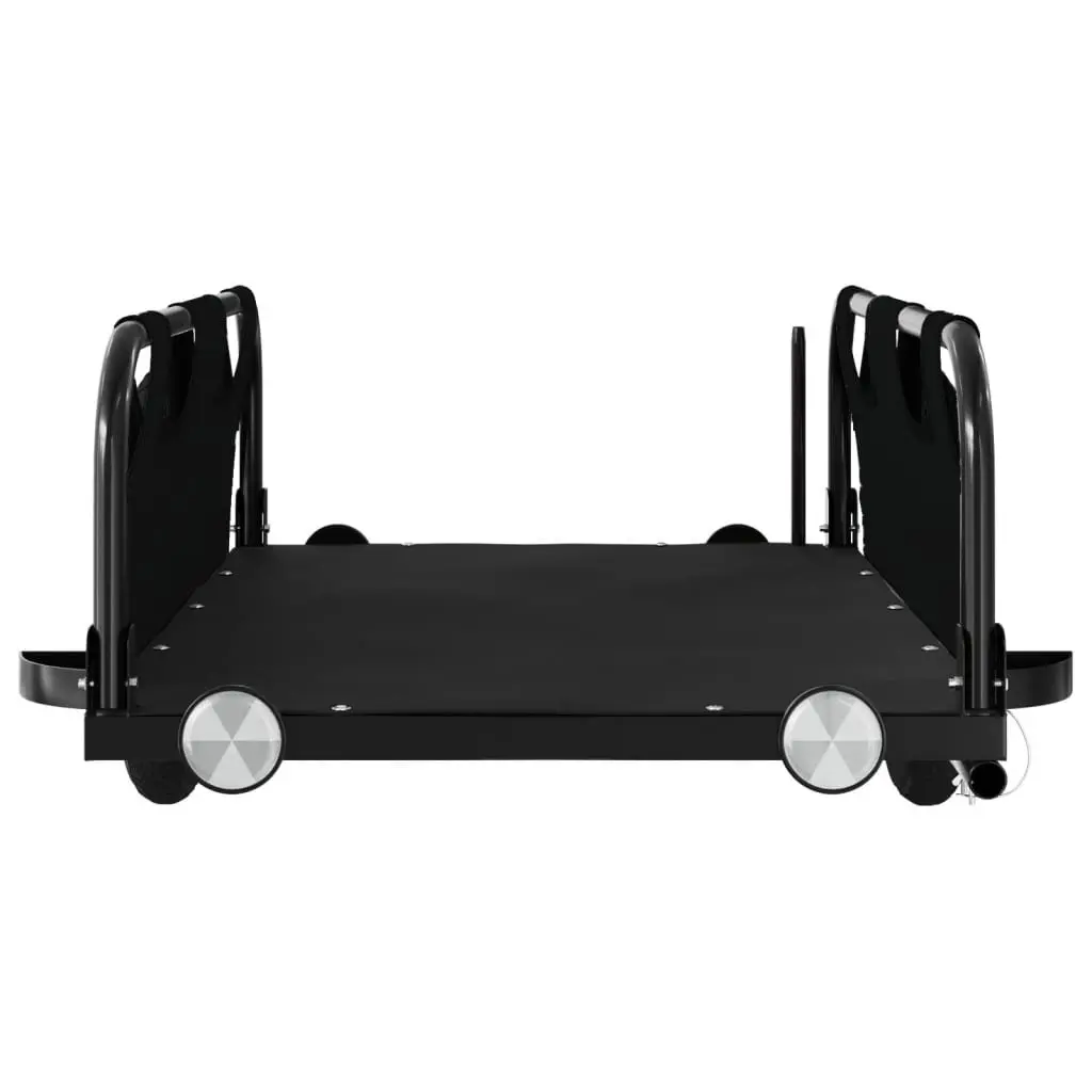 Bike Trailer Black Cargo Cart Bicycle Attachment Outdoor Transport Storage