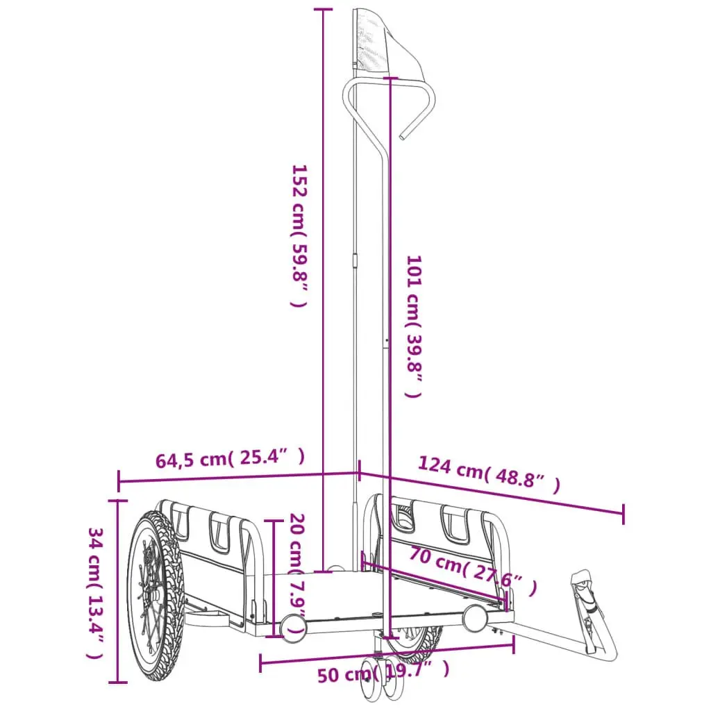 Yellow Bicycle Trailer for Cargo