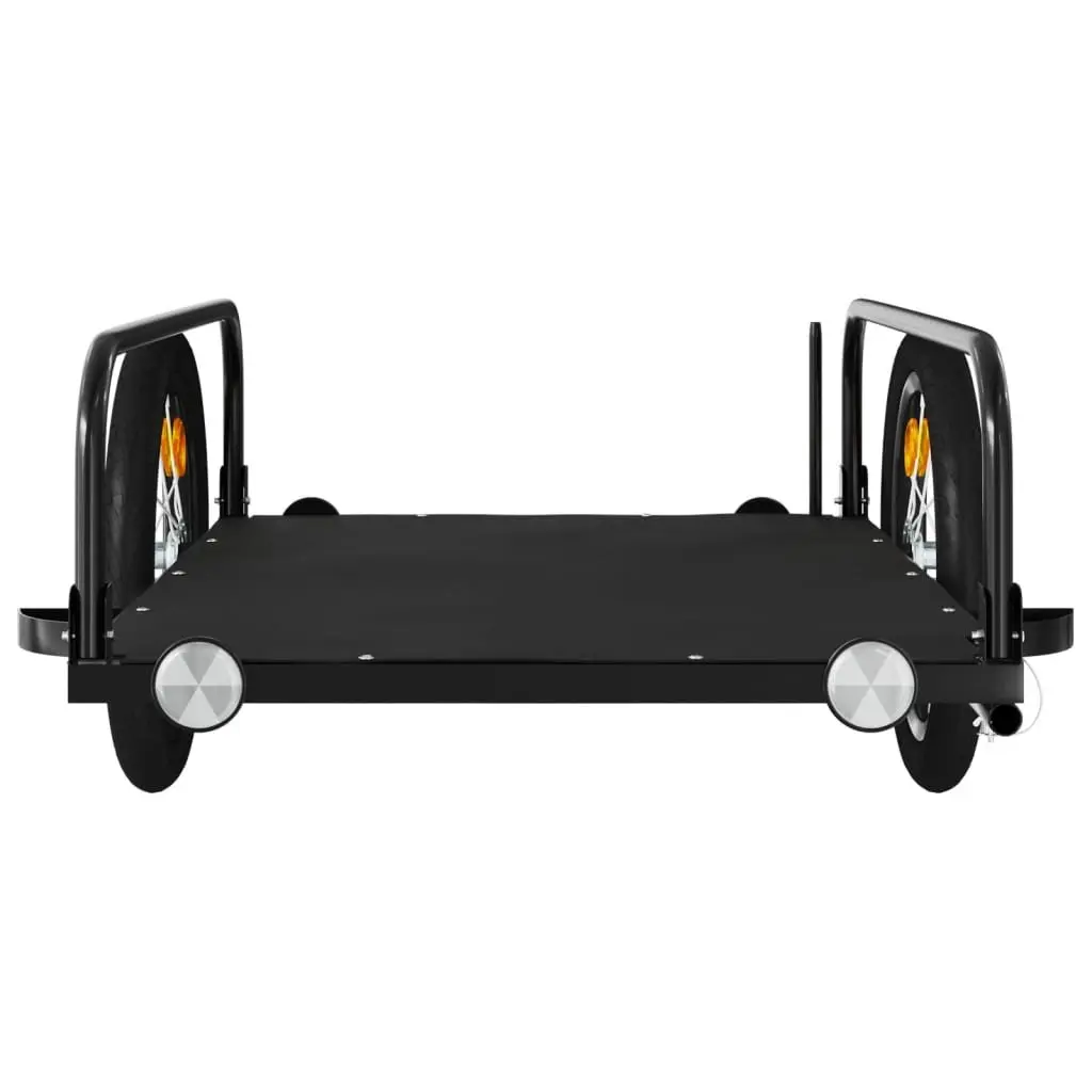 Bike Trailer Heavy Duty Iron Frame Black 126 x 63 x 34 cm