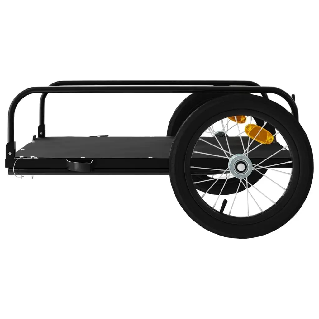 Bike Trailer Heavy Duty Iron Frame Black 126 x 63 x 34 cm