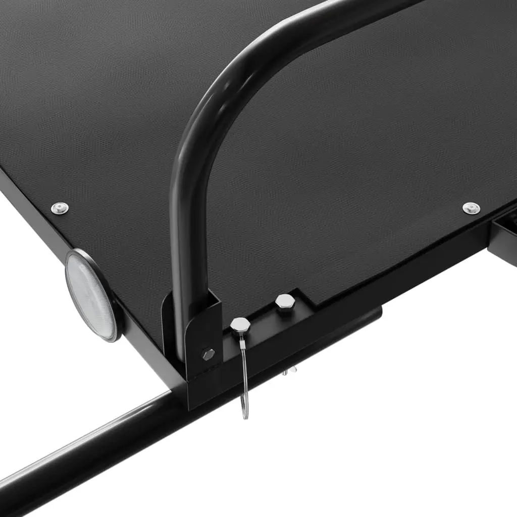 Bike Trailer Heavy Duty Iron Frame Black 126 x 63 x 34 cm