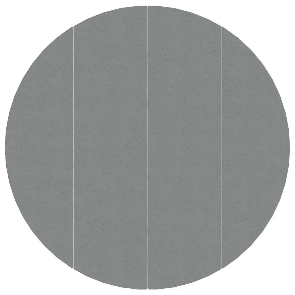 Pool Ground Cloth Light Grey Circular Ø500 cm Polyester Geotextile Protector 4 Piece