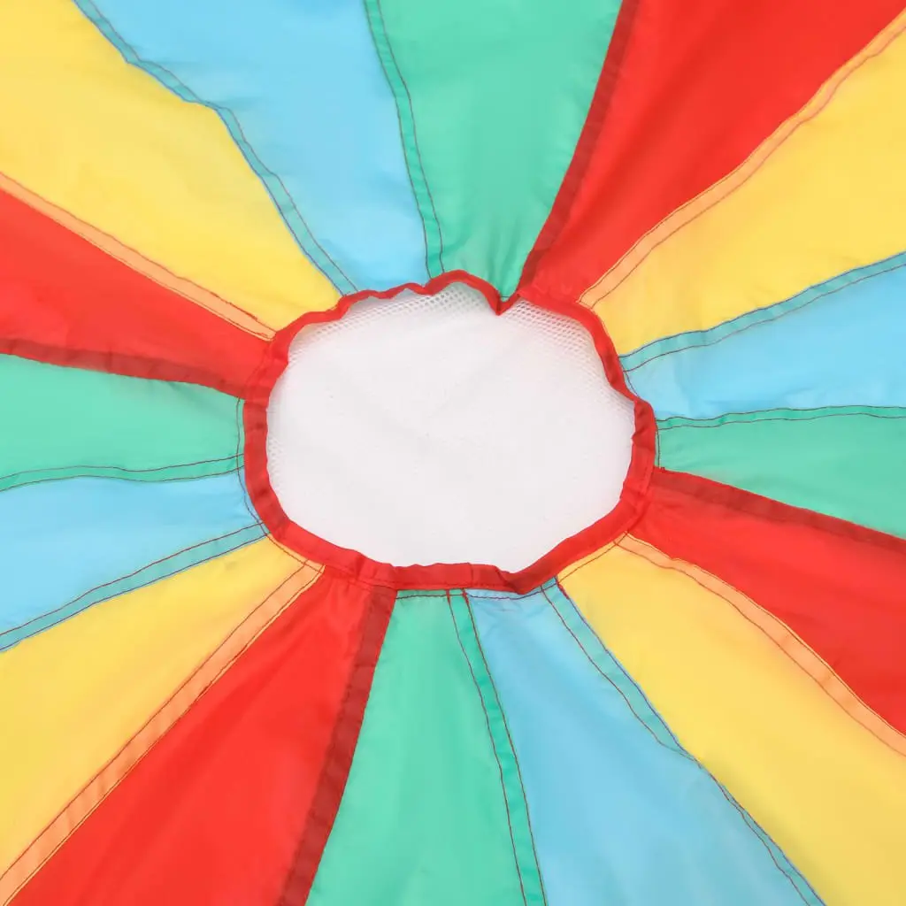 Kids Play Parachute Rainbow 6m Diameter with 16 Handles for Group Activities