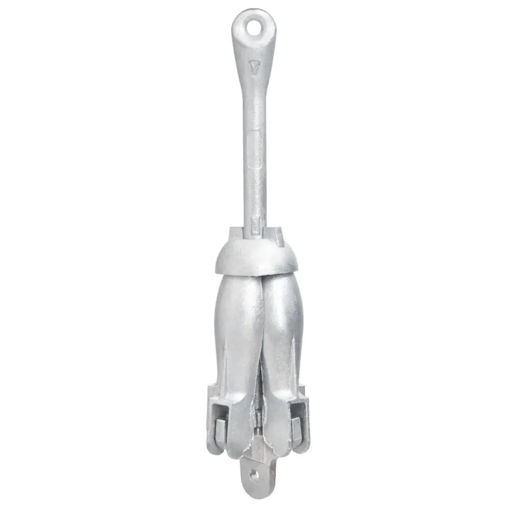 Folding Anchor 6 kg Silver Cast Iron Boat Docking Watercraft Grapnel 4-Claw