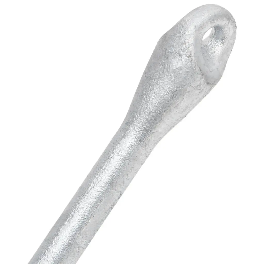 Folding Anchor 8 kg Silver Cast Iron 4-Claw Grapnel
