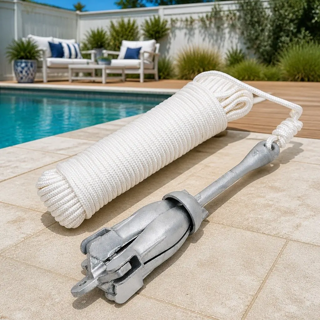 8kg Folding Anchor with Rope for Boating