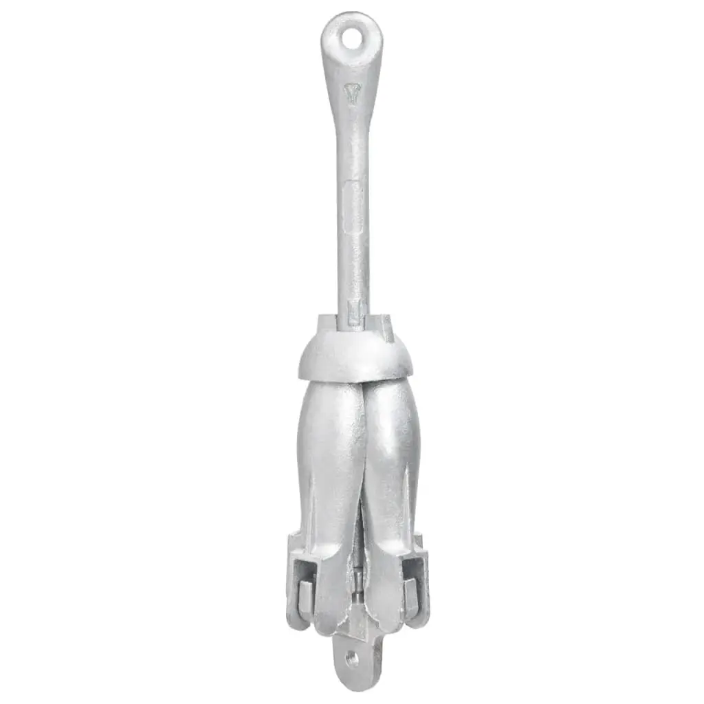 Folding Anchor 3.2 kg Silver 4-Claw Grapnel Docking Boat Watercraft Securing
