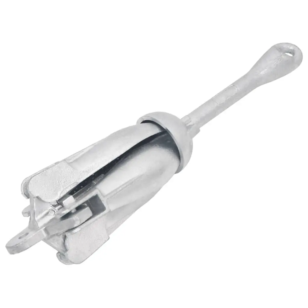 Folding Anchor 4-Claw Grapnel 2.5 kg Silver