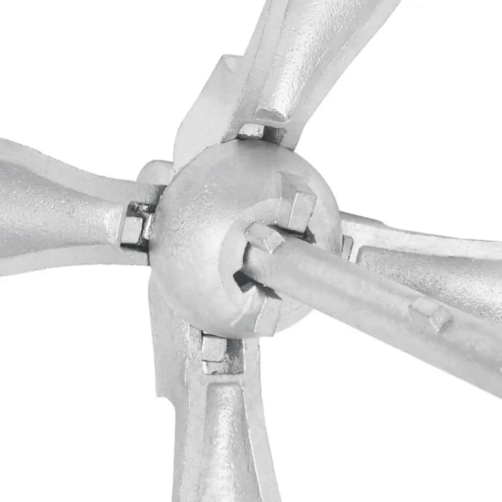 Folding Anchor 4-Claw Grapnel 2.5 kg Silver
