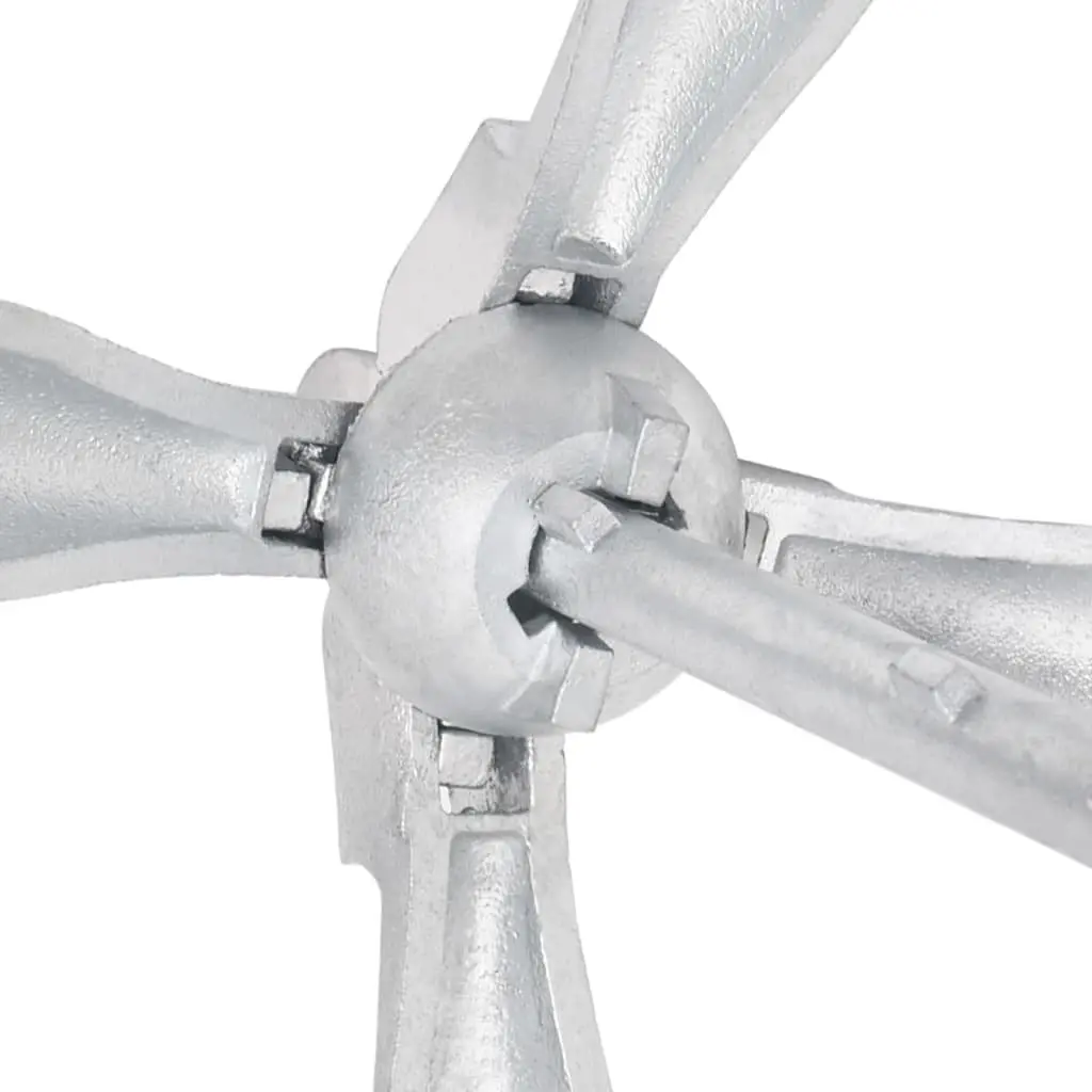Folding Anchor 4-Claw Grapnel Boat Docking Watercraft Silver Portable Compact