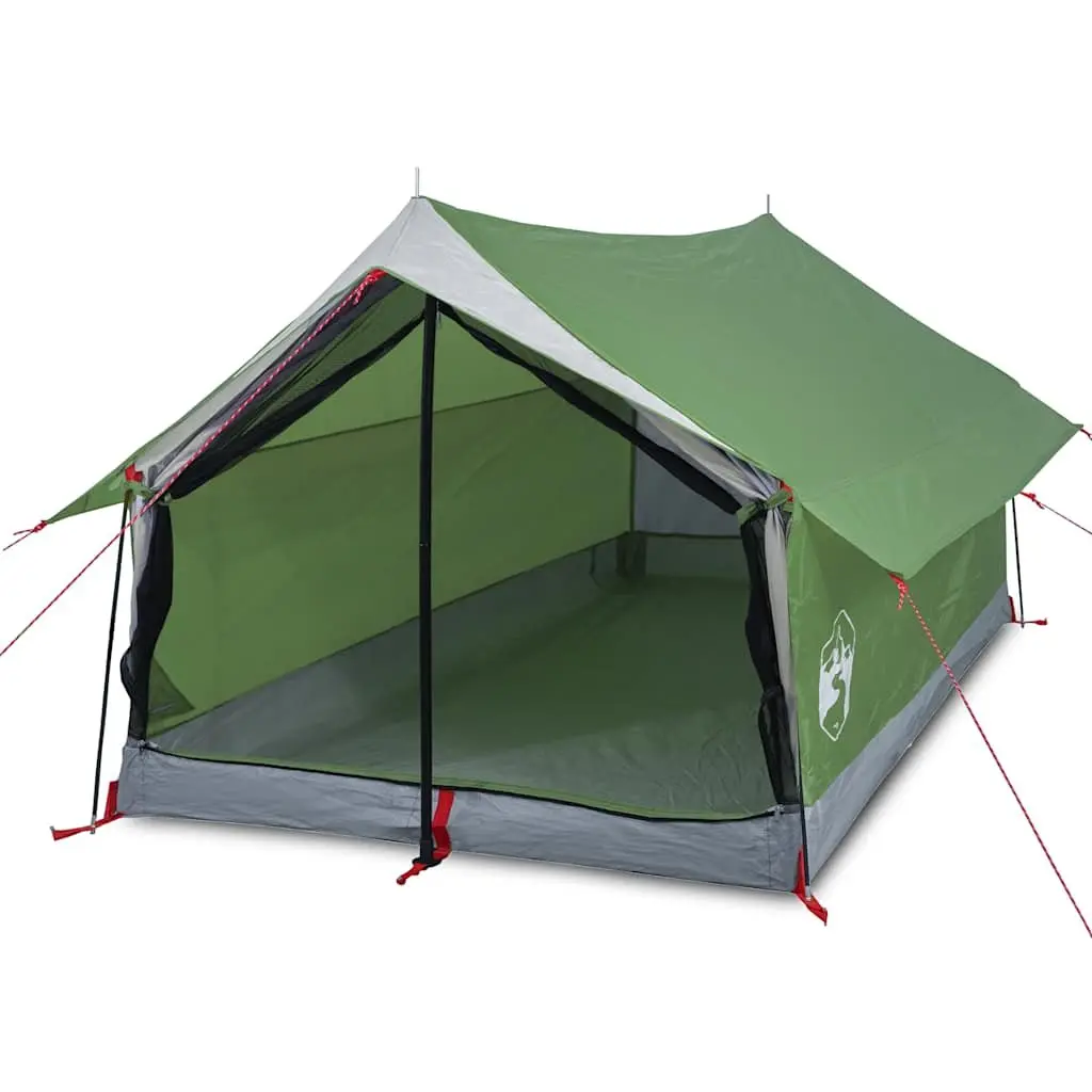 Camping Tent 2-Person Green Waterproof Taped Seams Mesh Ventilation