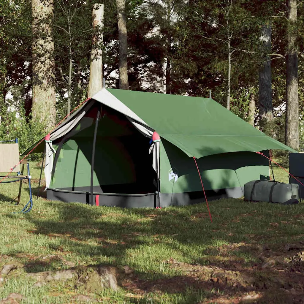 Camping Tent 2-Person Green Waterproof Taped Seams Mesh Ventilation