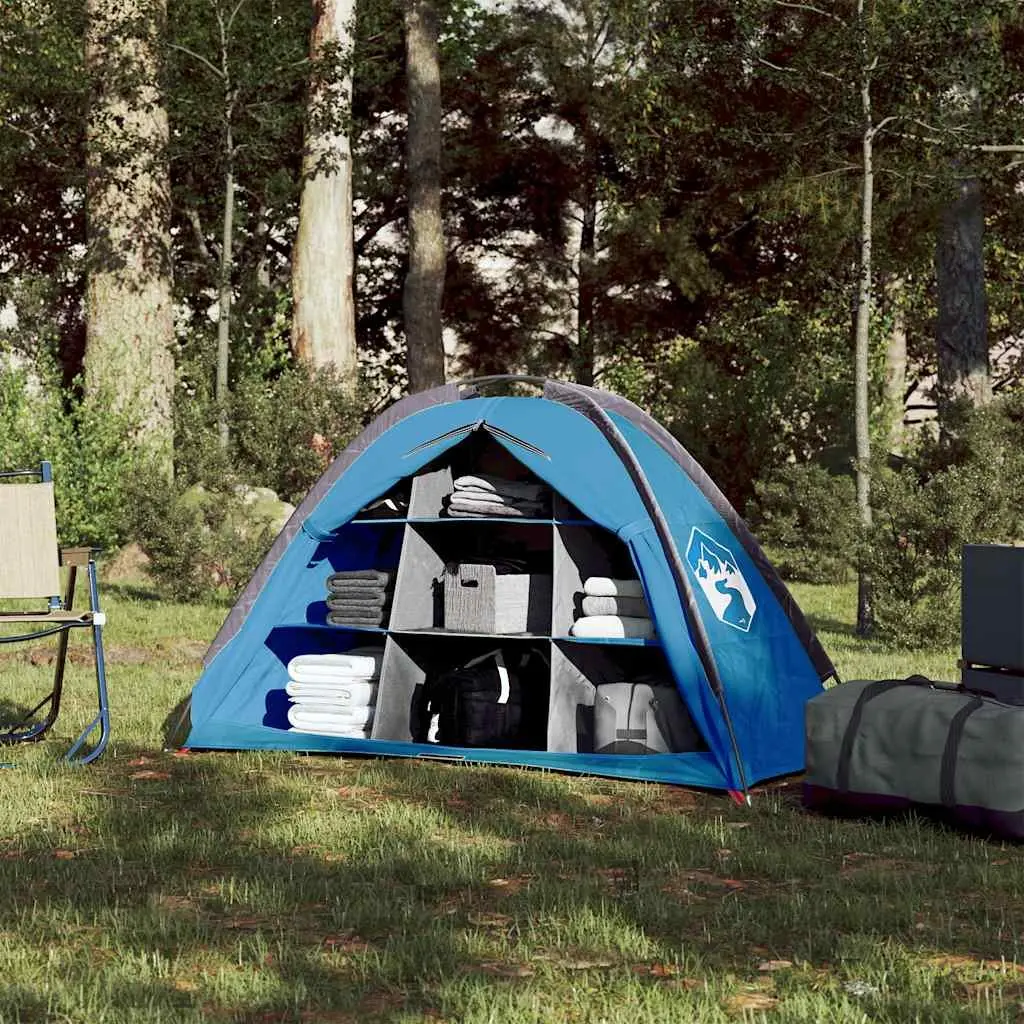 Camping Organiser Waterproof Portable Blue Storage Tent 9 Compartments