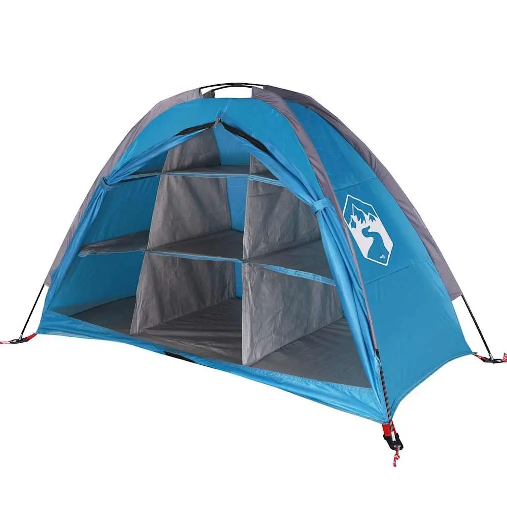Camping Organiser Waterproof Portable Blue Storage Tent 9 Compartments
