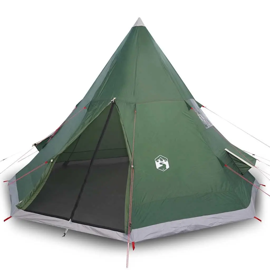 Camping Tent Waterproof 4-Person Tipi Green Portable