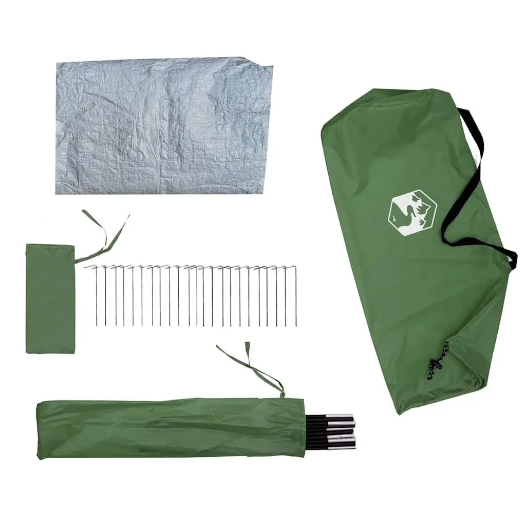 Camping Tent Waterproof 4-Person Tipi Green Portable