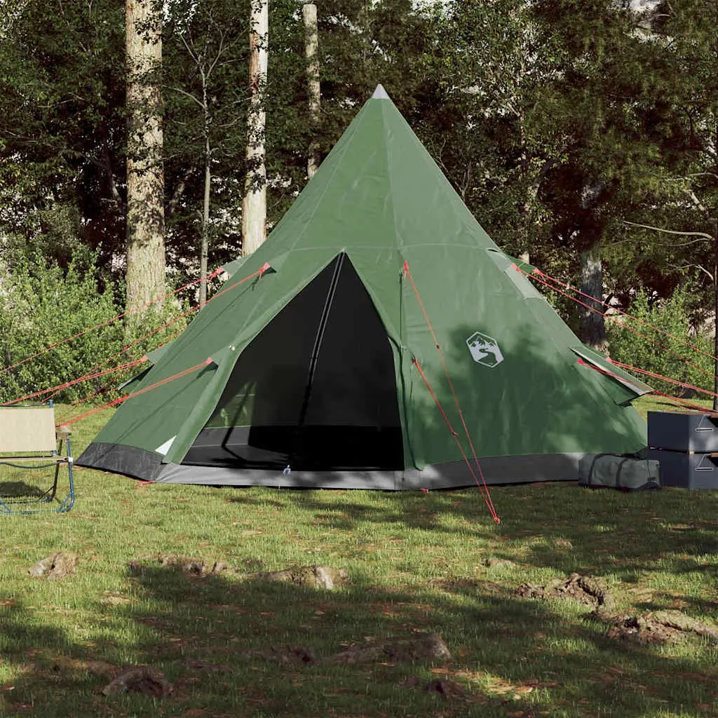 Camping Tent Waterproof 4-Person Tipi Green Portable