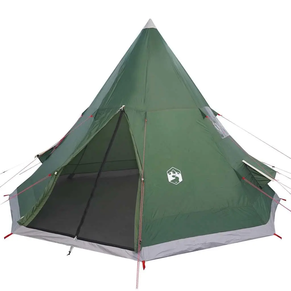 Camping Tent Waterproof 4-Person Tipi Green Portable