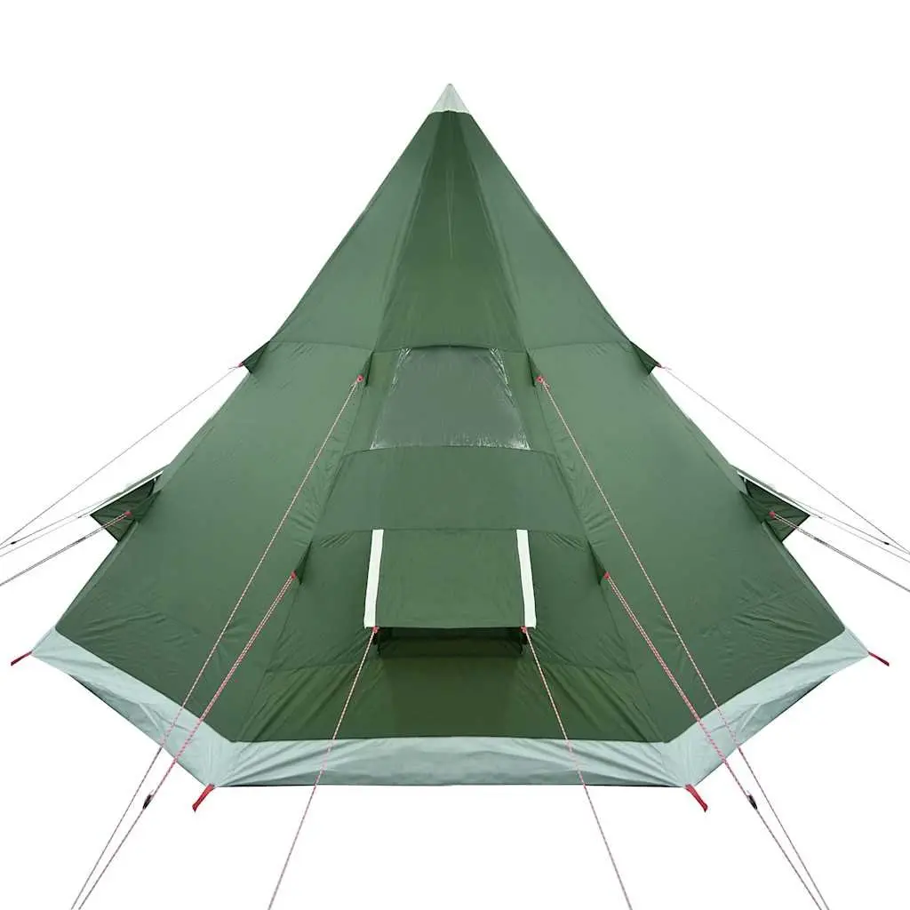 Camping Tent Waterproof 4-Person Tipi Green Portable
