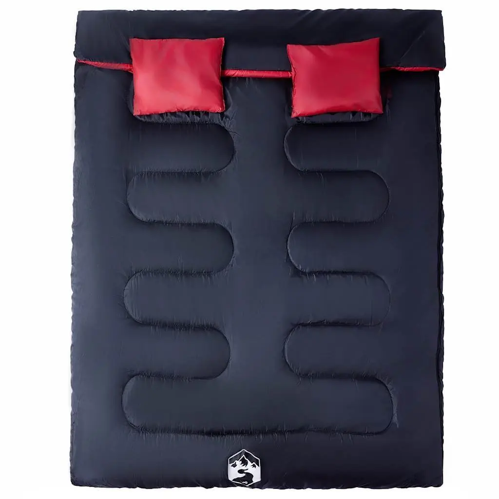 Double Sleeping Bag with Pillows Adults Camping Hiking 3-4 Seasons