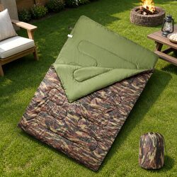 Friendly Double Sleeping Bag with Pillows for Outdoor Fun