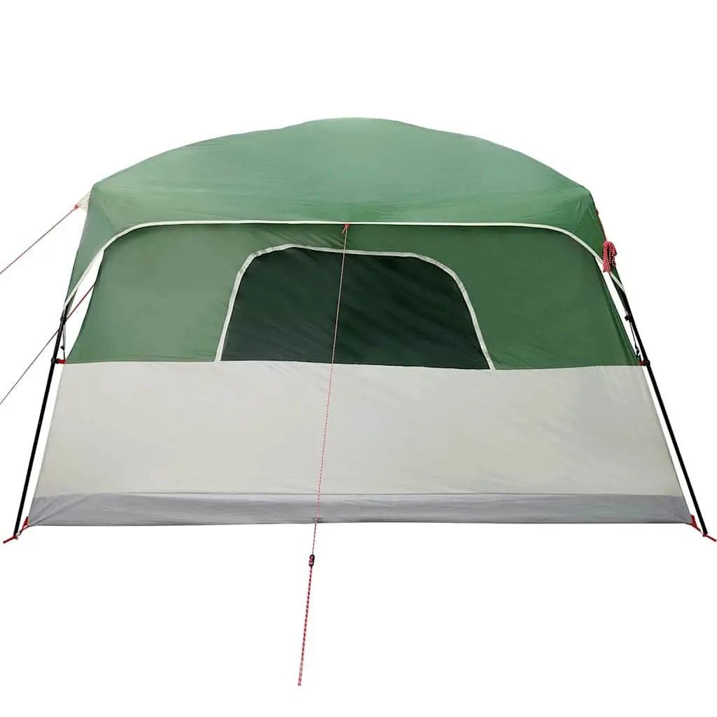 10-Person Family Camping Tent Green Waterproof Cabin with Detachable Rainfly and Mosquito Mesh