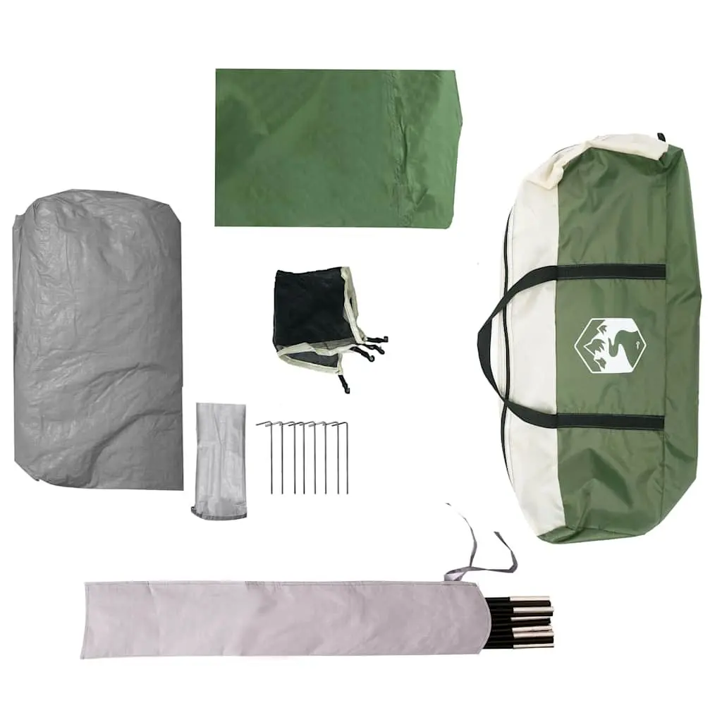 4 Person Portable Green Waterproof Camping Tent with Mosquito Mesh and Ventilation
