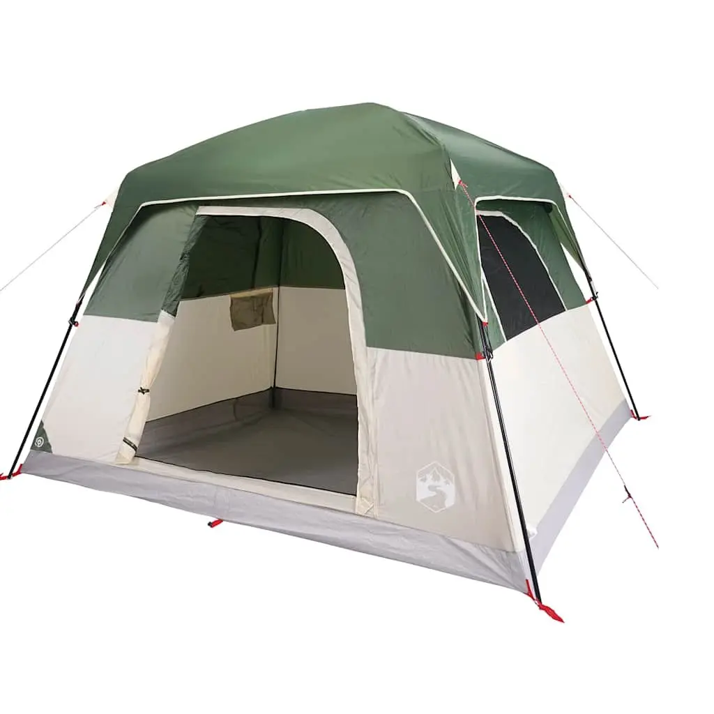 4 Person Portable Green Waterproof Camping Tent with Mosquito Mesh and Ventilation