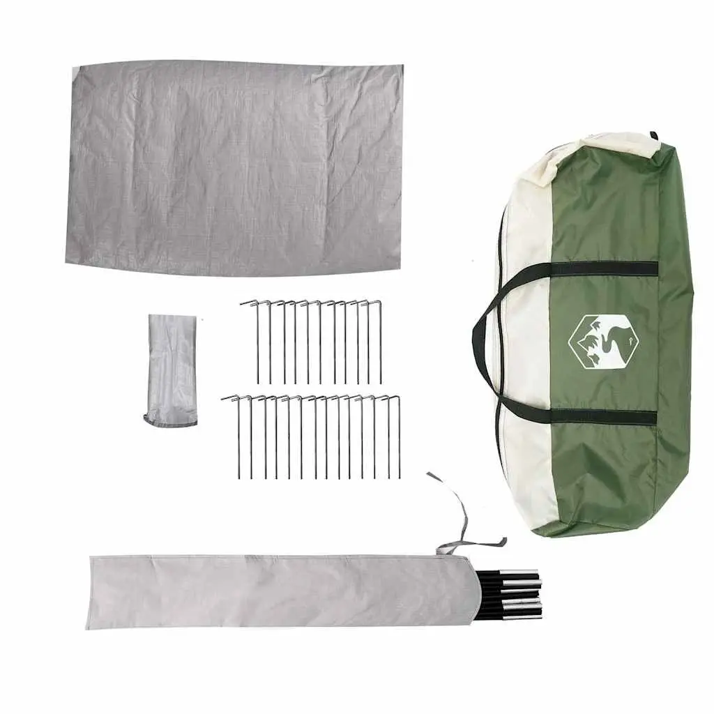 Camping Tent Tipi Waterproof 6 Person Green Portable Outdoor Shelter